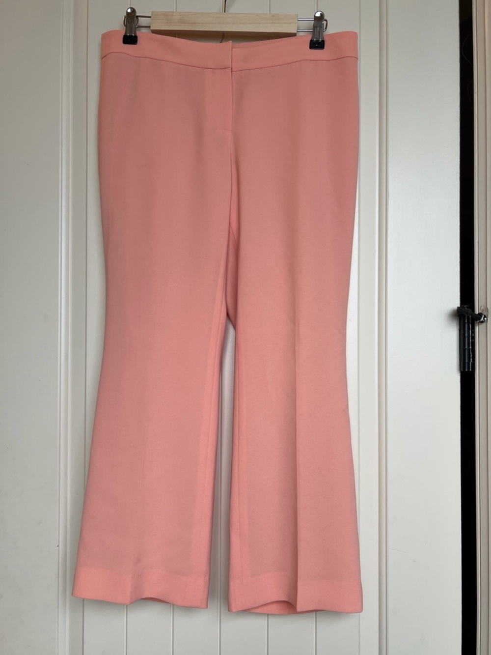 Lafayette 148 New York Manhattan Peach Pink Boot-Cut Trouser Pants Size 4